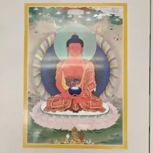 S2_A3卡片_阿弥陀佛像_有结缘条件一年内圆满10万阿弥陀佛心咒_或一年内圆满40万“南无阿弥陀佛”