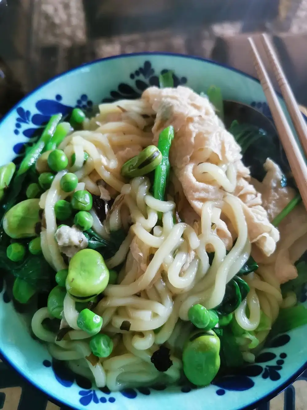 腐皮青菜乌冬面